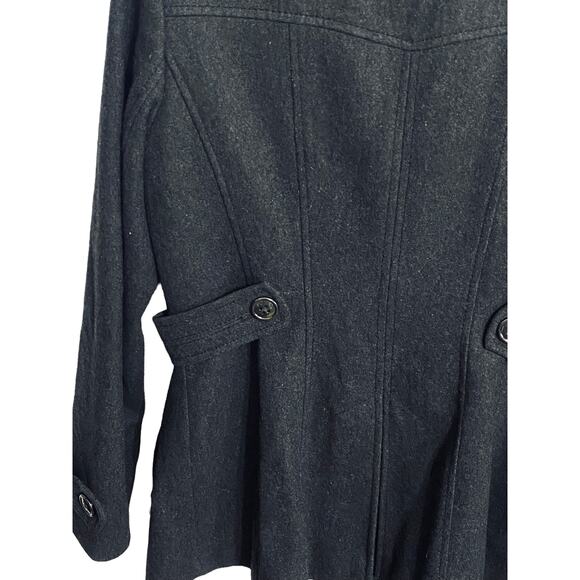 Apt 9 Peacoat Gray Size Small Collared Wool Blend - Picture 9 of 14
